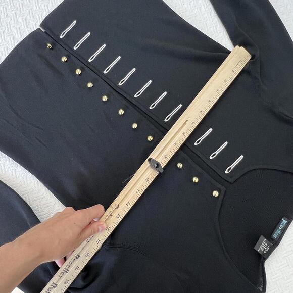 Patty Lewis Women's Coord Set Small Vintage Black Nautical Western Concha Rayon - Picture 11 of 12